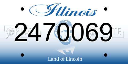 2470069 Illinois License Plate