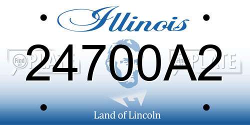 24700A2 Illinois License Plate