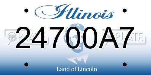 24700A7 Illinois License Plate