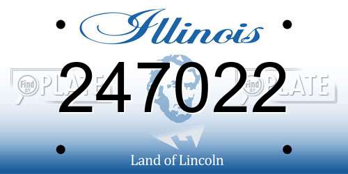 247022 Illinois License Plate