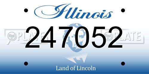 247052 Illinois License Plate