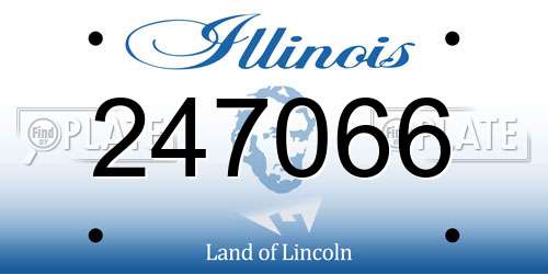 247066 Illinois License Plate
