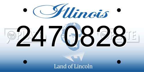 2470828 Illinois License Plate