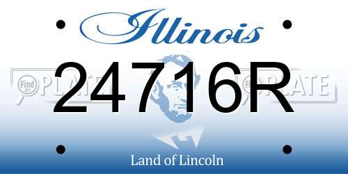 24716R Illinois License Plate