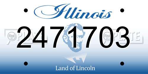 2471703 Illinois License Plate