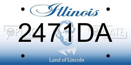 2471DA Illinois License Plate