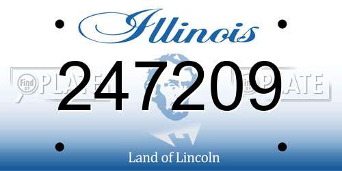 247209 Illinois License Plate