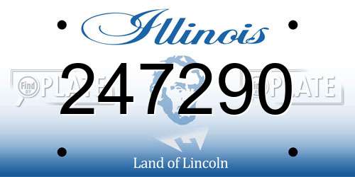 247290 Illinois License Plate
