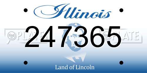 247365 Illinois License Plate