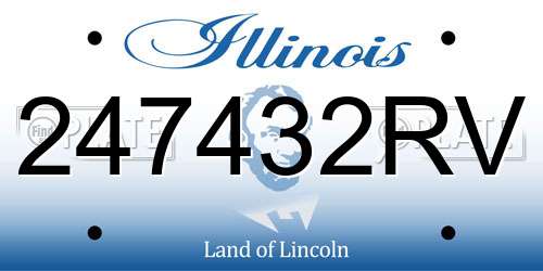 247432RV Illinois License Plate
