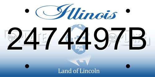 2474497B Illinois License Plate
