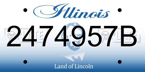 2474957B Illinois License Plate