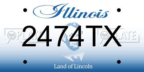 2474TX Illinois License Plate