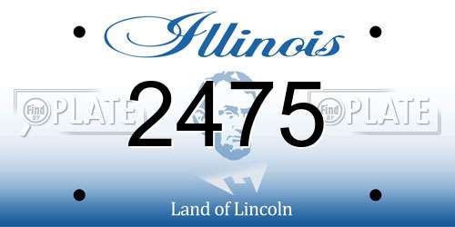 2475 Illinois License Plate