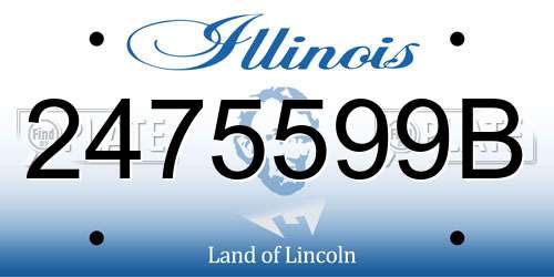 2475599B Illinois License Plate