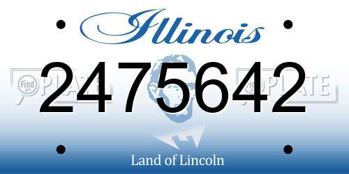 2475642 Illinois License Plate