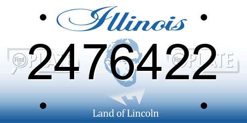 2476422 Illinois License Plate