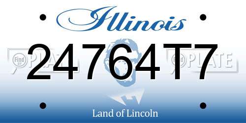 24764T7 Illinois License Plate
