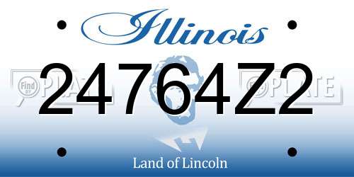 24764Z2 Illinois License Plate
