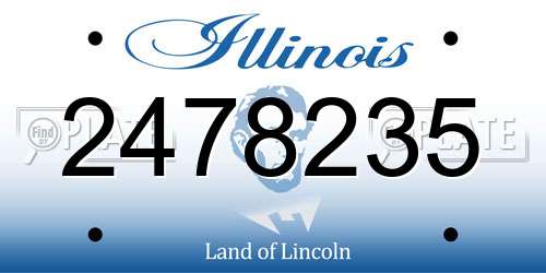 2478235 Illinois License Plate