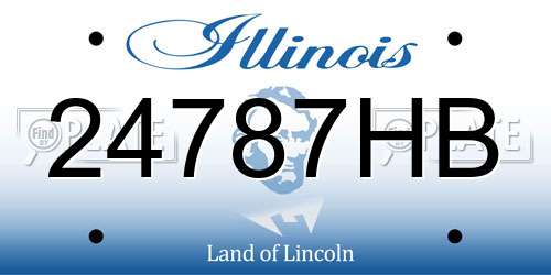 24787HB Illinois License Plate