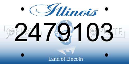 2479103 Illinois License Plate