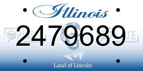 2479689 Illinois License Plate