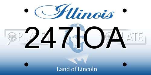 247IOA Illinois License Plate