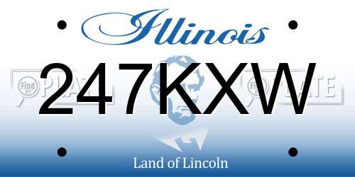 247KXW Illinois License Plate