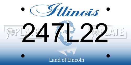 247L22 Illinois License Plate