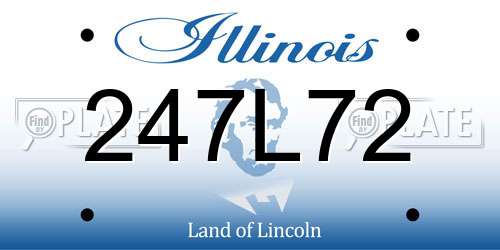 247L72 Illinois License Plate