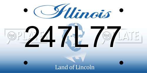247L77 Illinois License Plate
