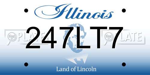 247LT7 Illinois License Plate