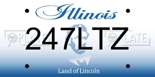 247LTZ Illinois License Plate