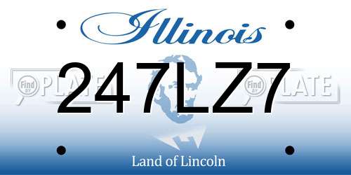 247LZ7 Illinois License Plate