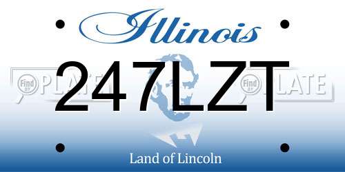 247LZT Illinois License Plate