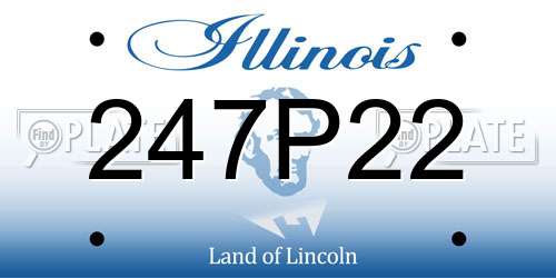 247P22 Illinois License Plate
