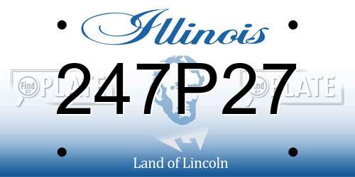 247P27 Illinois License Plate
