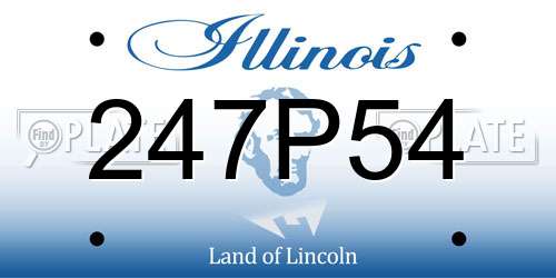 247P54 Illinois License Plate
