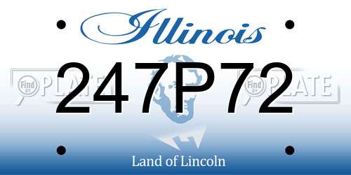 247P72 Illinois License Plate