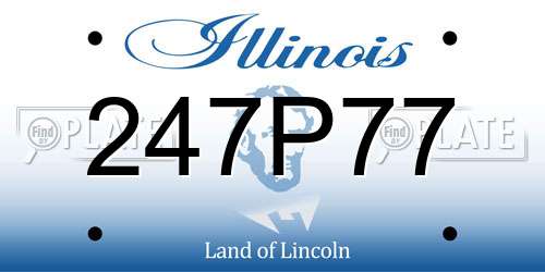 247P77 Illinois License Plate