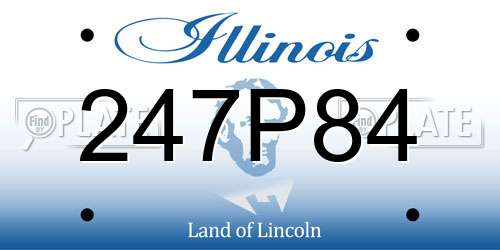247P84 Illinois License Plate
