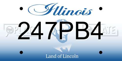 247PB4 Illinois License Plate