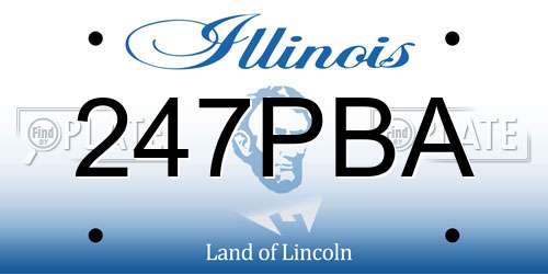 247PBA Illinois License Plate