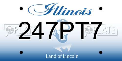 247PT7 Illinois License Plate
