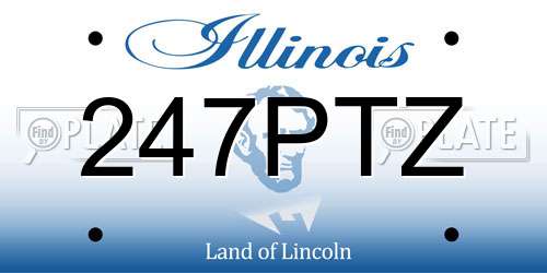 247PTZ Illinois License Plate