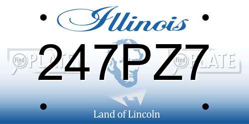 247PZ7 Illinois License Plate