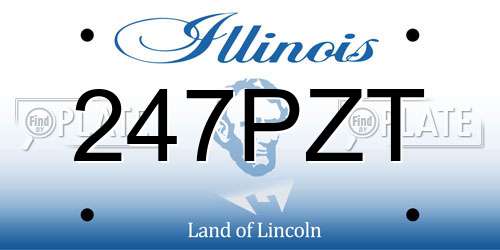 247PZT Illinois License Plate