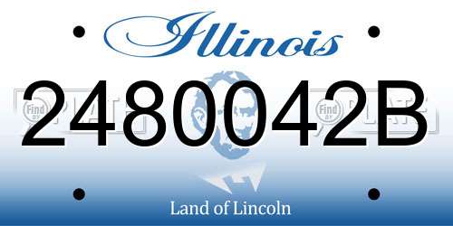 2480042B Illinois License Plate