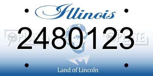 2480123 Illinois License Plate